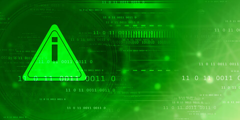 2d rendering exclamation mark sign
