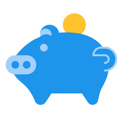 piggy flat icon