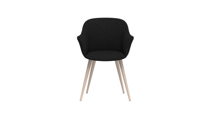 finn chair front view without shadow 3d render