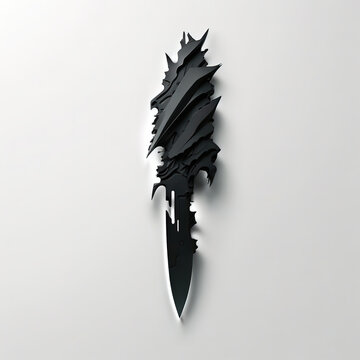 Futuristic Knife Nanotech: Unveiling a Cutting-Edge Black Nanite Knife Fueled by Nanotechnology - Blade of the Future - Generative AI