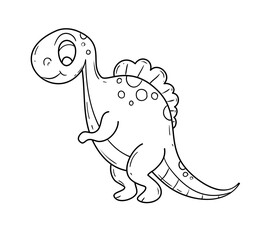 Cute line Art Dinosaur