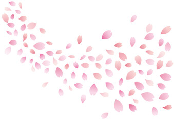 風に舞う桜吹雪