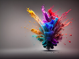 abstract colorful smoke explosionabstract colorful smoke explosion