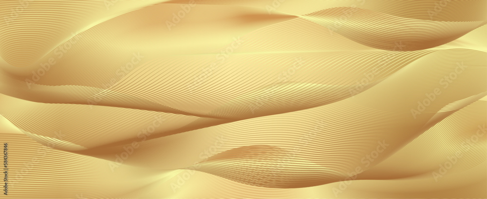 Aufkleber premium background design with digital line pattern in gold colour. vector horizontal gold template 