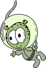 Cute little alien astronaut © CuteBeeworld 