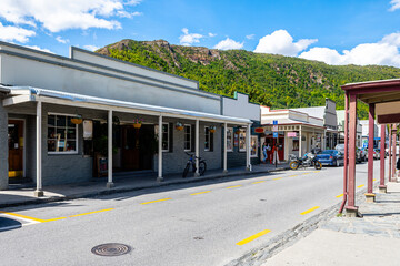 views of arrowntown main street, new zealand