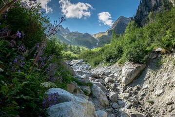 Fototapeta na wymiar Beautiful mountainous landscape of Mont Blanc