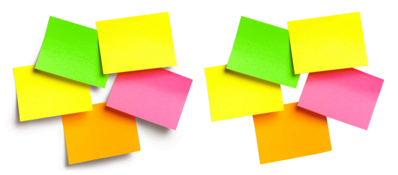 Colorful blank stickers with and without shadows, cut out