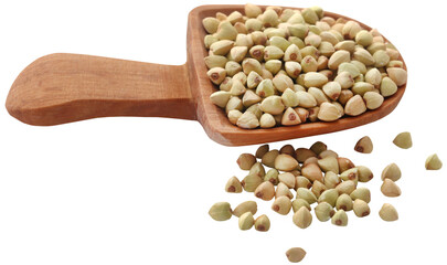 Buckwheat over white background