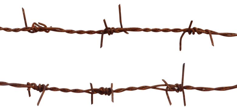Rusty barbed wire