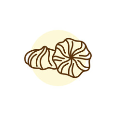 Cookies black line icon. Bakery.