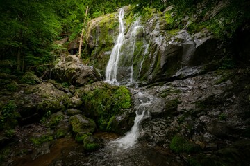 Obraz na płótnie Canvas Scenic view of a waterfall in Shenandoah National Park in Virginia