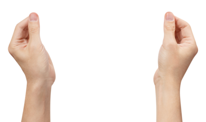 Hands holding something, cut out