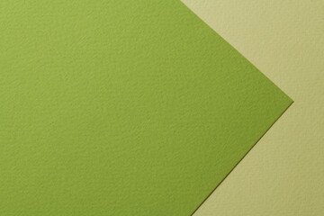 Rough kraft paper background, paper texture different shades of green. Mockup with copy space for text