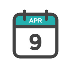 April 9 Calendar Day or Calender Date for Deadline or Appointment