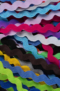 Set of colorful wave patches