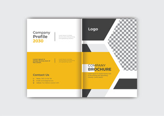 Corporate company profile cover page or business brochure cover design template.