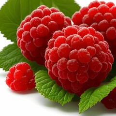 close up of fresh Red Raspberries, generative art by A.I.