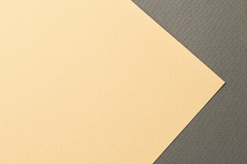 Rough kraft paper background, paper texture black beige colors. Mockup with copy space for text