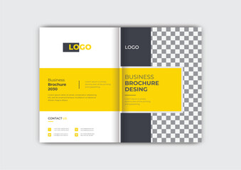 Corporate company profile cover page or business brochure cover design template.