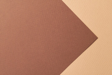 Rough kraft paper background, paper texture different shades of brown. Mockup with copy space for text