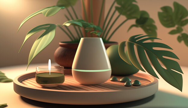 spa rest aroma candles. Generative AI