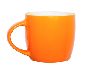 Orange mug for coffee or tea