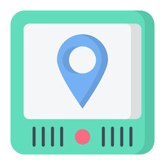 Route Map Flat Icon