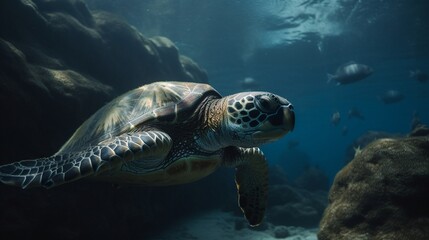 Fototapeta premium AI Captivating Marine Wildlife: Stunning Shots of Creatures in their Oceanic Habitat