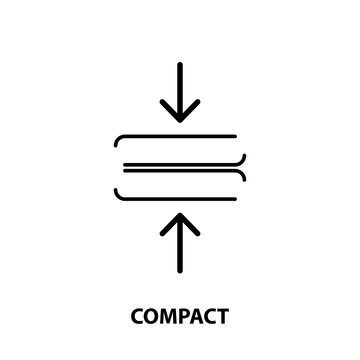 Compact icon. Closely and neatly packed, dense icon in linear style. Vector illustration