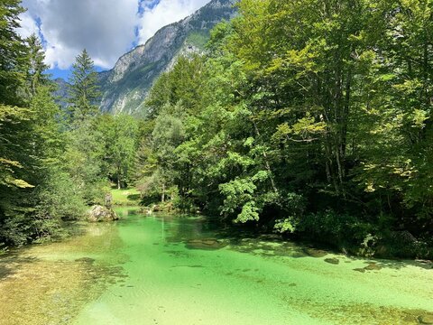 lake in the Triglav national park near by Ukanc