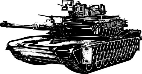 The Might of Military Technology: Silhouette of a Fighter Tank in Battle
The Battlefield Dominator: Black Silhouette of a Tank in Combat