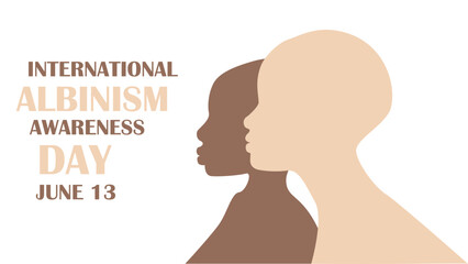 International Albinism awareness day. Vector art.