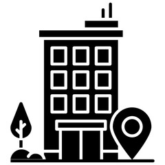 City Location Glyph Icon