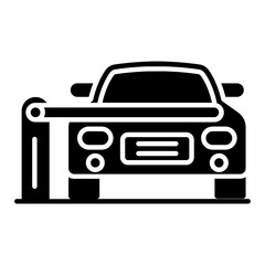 Auto Barrier Glyph Icon
