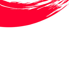red brush stroke shape