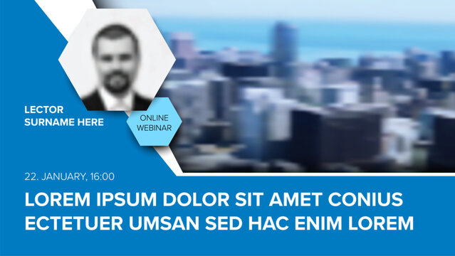 Facebook event cover template for online webinar