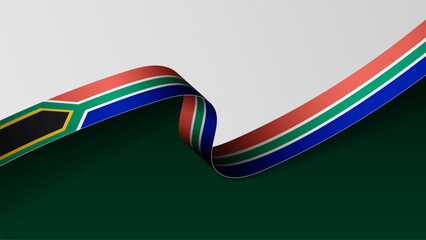 SouthAfrica ribbon flag background.