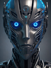 ai generated portrait of humanoid cyborg