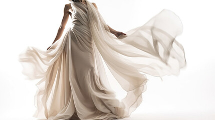 stylized creative bride in wedding dress.  generative AI