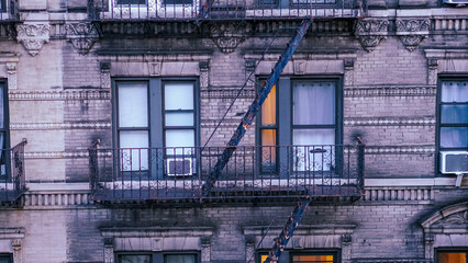 New York City ladders and balconies