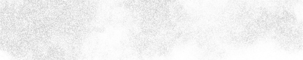 White And Grey Halftone Dotted. Panoramic Background. Abstract Polka Dots Pattern. Pop Art Style Backdrop. Wide Horizontal Long Banner. Vector Illustration, Eps 10. 