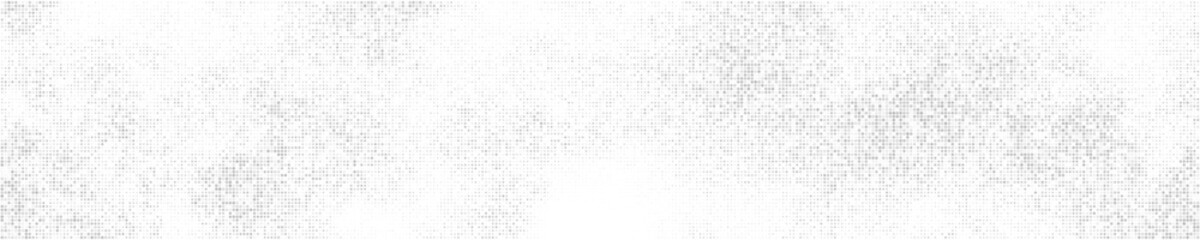 White And Grey Halftone Dotted. Panoramic Background. Abstract Polka Dots Pattern. Pop Art Style Backdrop. Wide Horizontal Long Banner. Vector Illustration, Eps 10. 