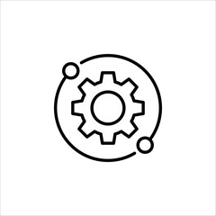 Process icon symbol in black for your web site design, app, UI. Simple operations icon. Vector illustration on white background