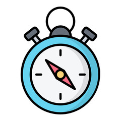 Compass Line Color Icon