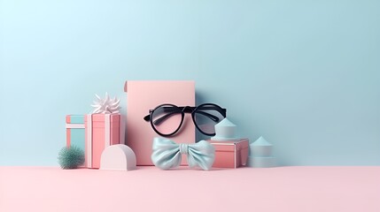 Happy fathers day decoration background with copy space text