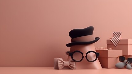 Happy fathers day decoration background with copy space text