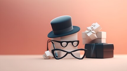 Happy fathers day decoration background with copy space text