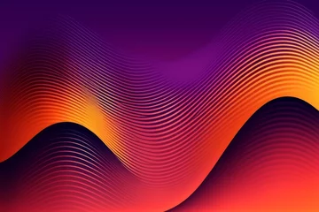 Foto op Plexiglas Fractale golven Noise texture colored abstract background purple red orange, generative ai