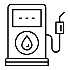 Gas Station Outline Icon